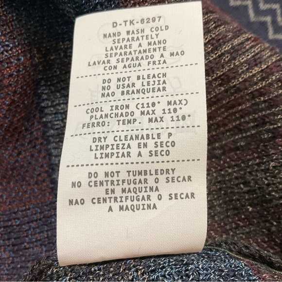 ERMENEGILDO Zegna NWT Multi Pattern Wool CottonSweater size L - 52 Made in Italy - Picture 11 of 12